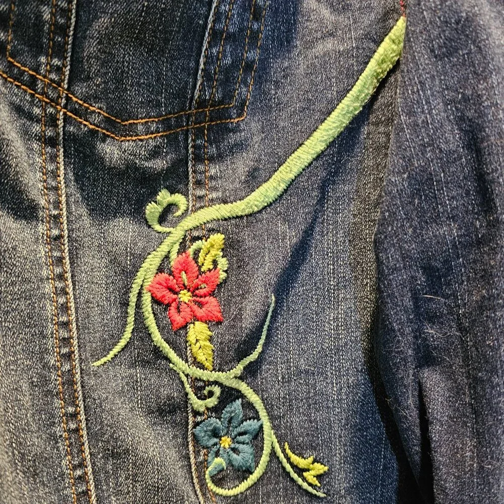 Harley-Davidson Embroidered Jean Jacket 2W - Picture 3 of 7